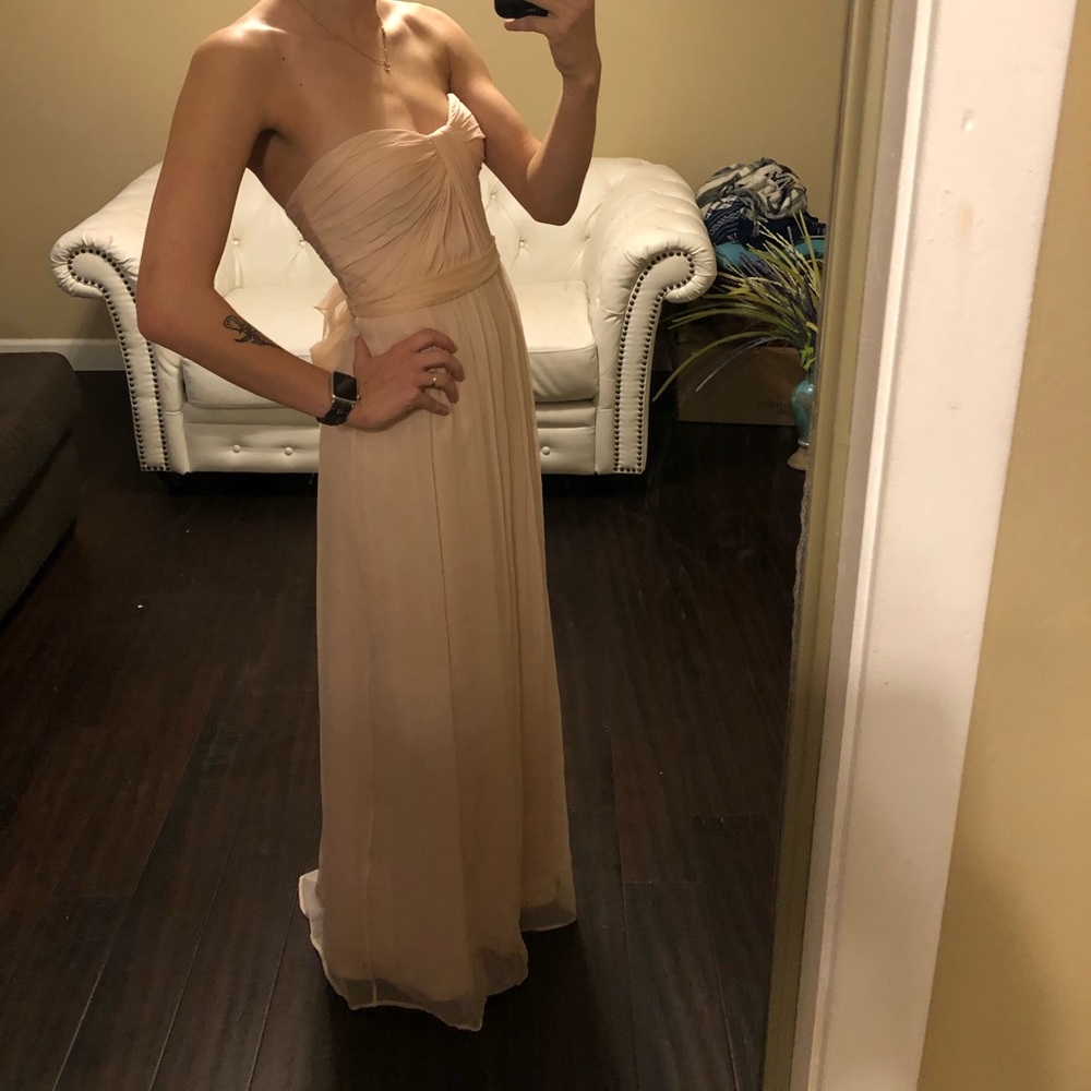 Amsale Blush Strapless Dress